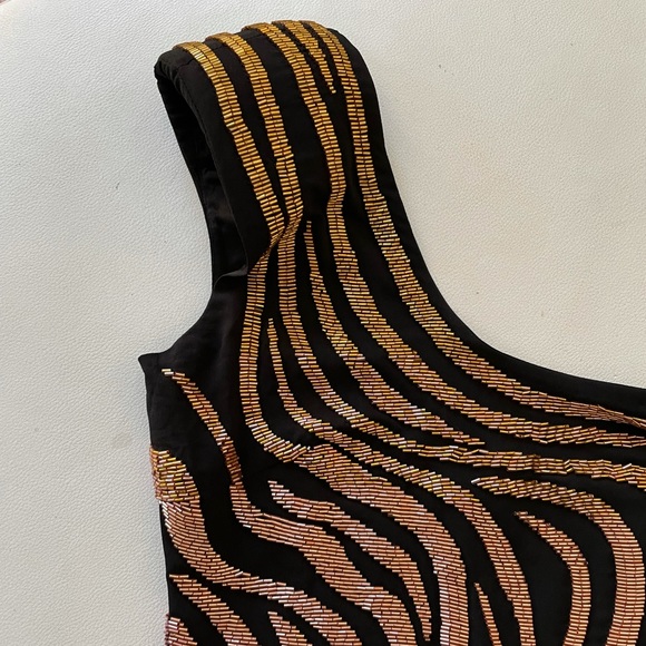 Retrofête for Revolve Fully Beaded One Shoulder Cocktail Dress - Picture 7 of 10